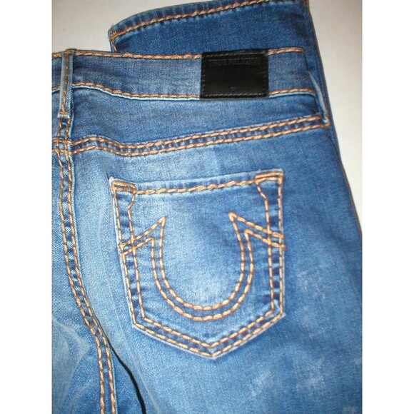 New Womens True Religion Brand Jeans Cora Super T Crock Blue Tide 28 NWT USA - Picture 8 of 9